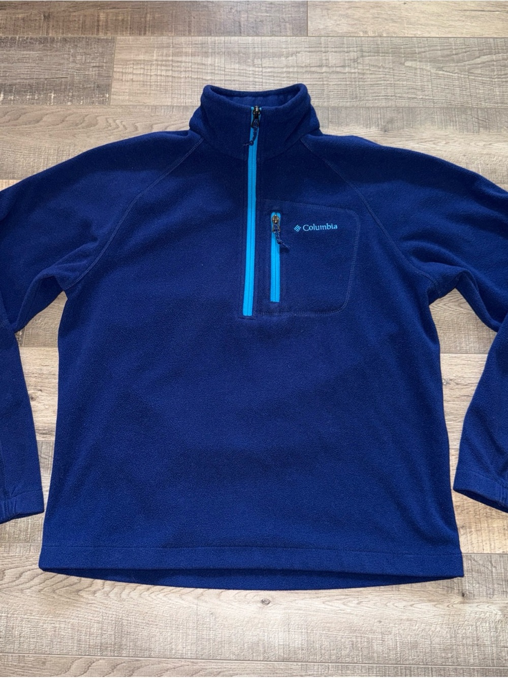 Columbia Men's small Navy Blue Fleece Quarter-Zip Pullover